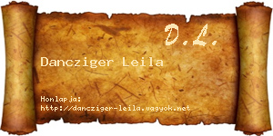 Dancziger Leila névjegykártya
